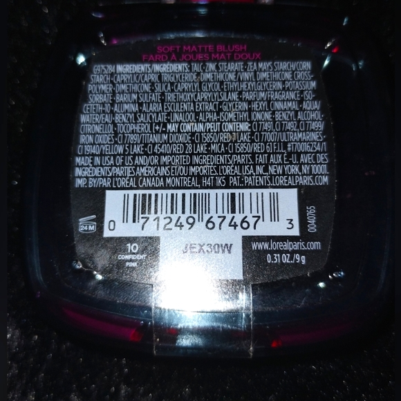 L'oreal Infallible 24H Fresh Wear Blush (0.31oz/9g), #10 Confident Pink (NEW) - Picture 2 of 3